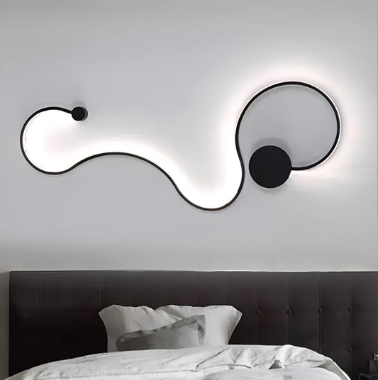 Lampe LED Delilah 38W Décorative Lumière Froide/Chaude/Neutre Métal et SIlicone Noir