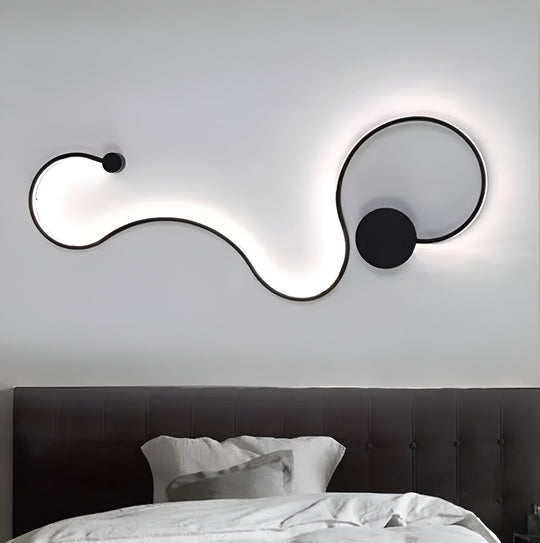 Applique LED Delilah 36W Lumière Froide/Chaude/Neutre Décorative Appliques d'intérieur en métal et silicone noir Default Title Alessandro Design