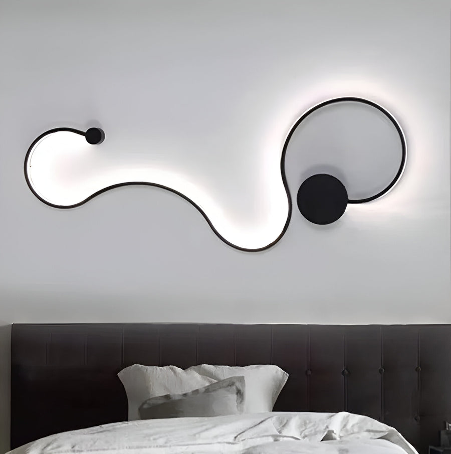 Lampe LED Delilah 38W Décorative Lumière Froide/Chaude/Neutre Métal et SIlicone Noir