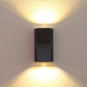 Applique murale LED extérieure et intérieure, 2 Sources x 5W, IP65, ABS, Noir, 3000K, AX100/2BK