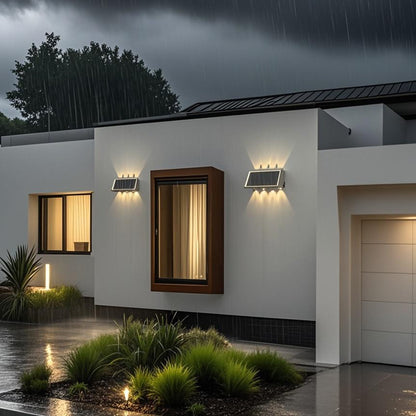 Applique d'extérieur LED Solaris, 8 sources lumineuses, Lumière chaude, Noir