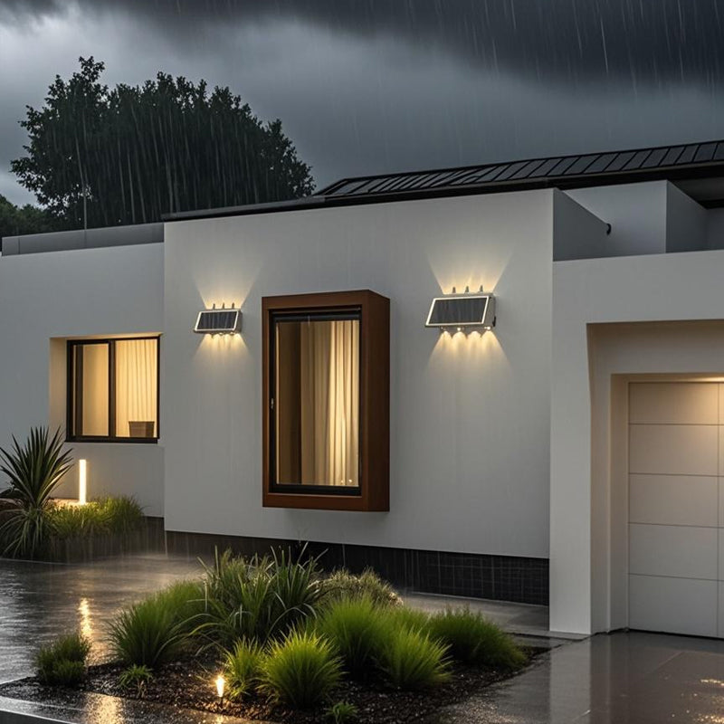 Applique d'extérieur LED Solaris, 8 sources lumineuses, Lumière chaude, Noir