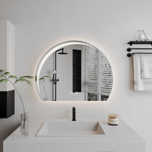 Miroir LED ovale, anti-buée, 60x54cm, Z014 Basic Touch