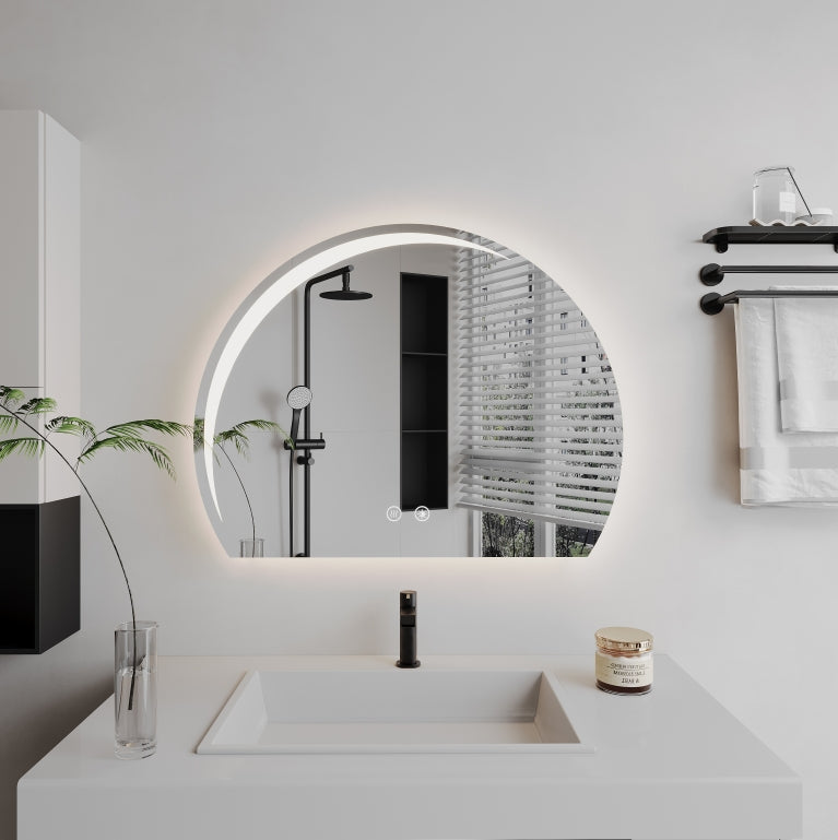 Miroir LED ovale, anti-buée, 70x63cm, Z014 Basic Touch