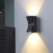 Applique murale LED extérieure et intérieure, 2 Sources x 5W, IP65, ABS, Noir, 3000K, AX100/2BK