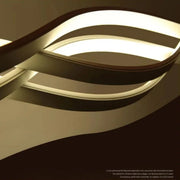 Lustre LED suspendu avec télécommande WAVE 89W, Linéaire, Lumière Froide/Chaude/Neutre, Dimmable, Blanc, Hauteur Réglable