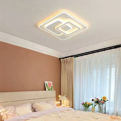 Lustre LED avec télécommande NOLUX 34W, Carré, Lumière Froide/Chaude/Neutre, Dimmable, Blanc