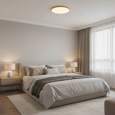 Plafonnier LED SOLIS 47cm 48W Lumière Froide Or