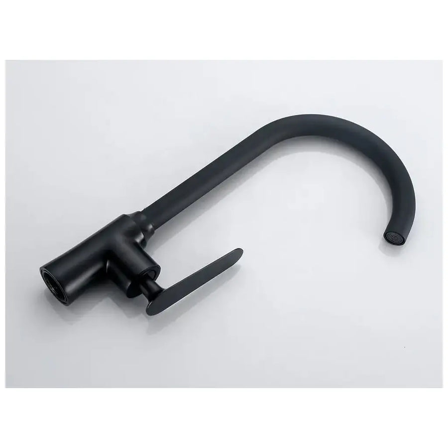 Robinet de lavabo cartouche céramique noir bec rotatif raccords inclus EC01