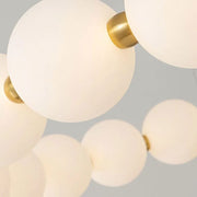 Lustre suspendu LED en acrylique Nova 57W avec télécommande, variable, 3000K/4000K/6000K, doré, métal et acrylique