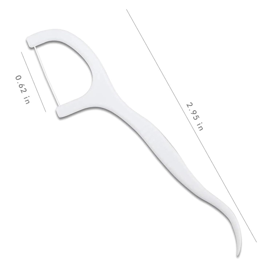 Lot de 100 cure-dents avec fil dentaire