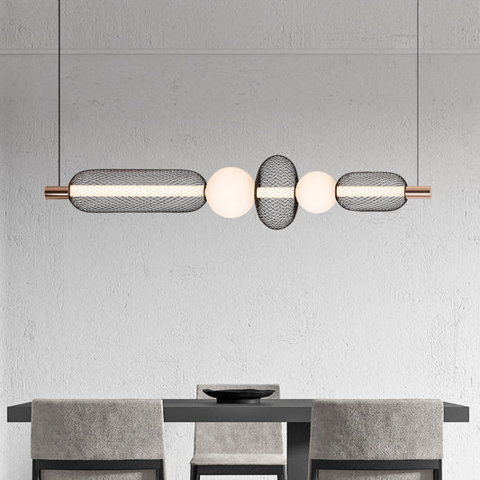 Lustre LED suspendu LM551/5BK, 28W, lumière 3000/4000/6000K, noir, hauteur réglable