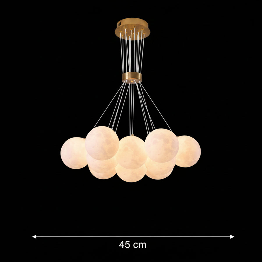 Lustra MODERNA LOFT Bagliore, Glob, 9xE27, Inaltime Reglabila, Auriu Lustre Moderne Default Title Alessandro Design