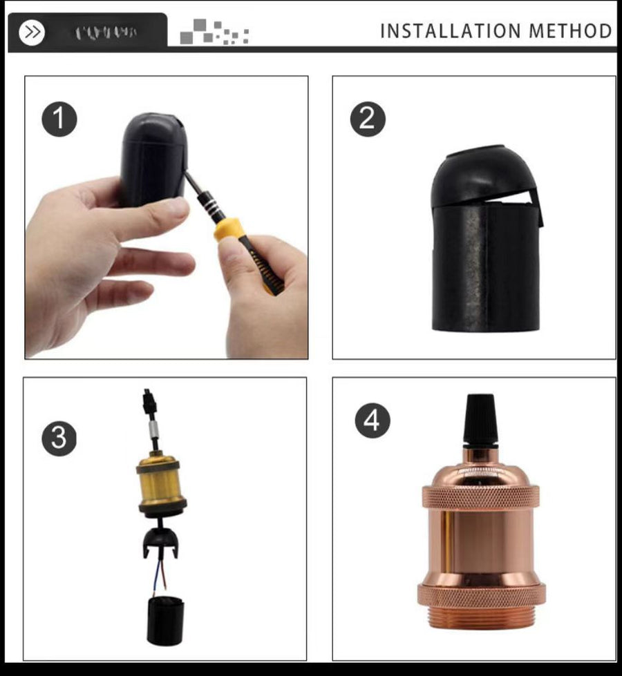 Lustre antique, 1xE27, 100cm, Métal, Bronze