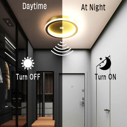 Lustre LED avec détecteur de mouvement PS500BK, 28W, lumière froide/chaude/neutre