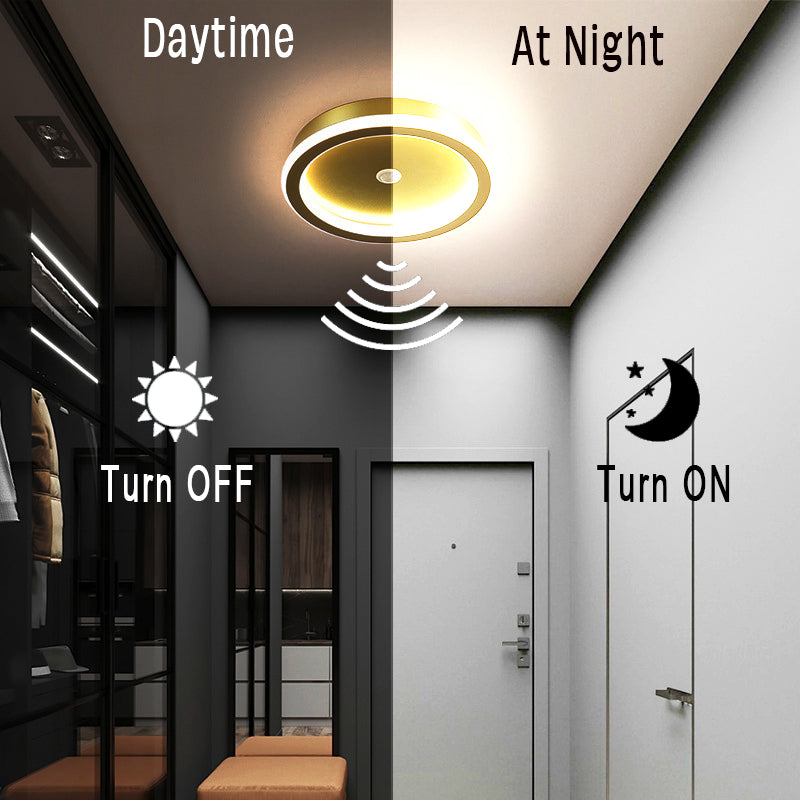 Lustre LED avec détecteur de mouvement PS500BK, 28W, lumière froide/chaude/neutre