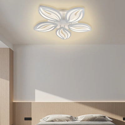 Lustre LED avec télécommande ORCHID 66W, 5 Pétales, Lumière Froide/Chaude/Neutre, Dimmable, Blanc