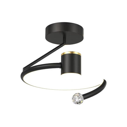 Lustre LED, 34W, Diamètre 24cm, Lumière Froide/Chaude/Neutre, Noir