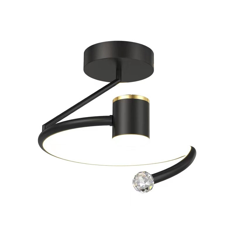 Lustre LED, 34W, Diamètre 24cm, Lumière Froide/Chaude/Neutre, Noir