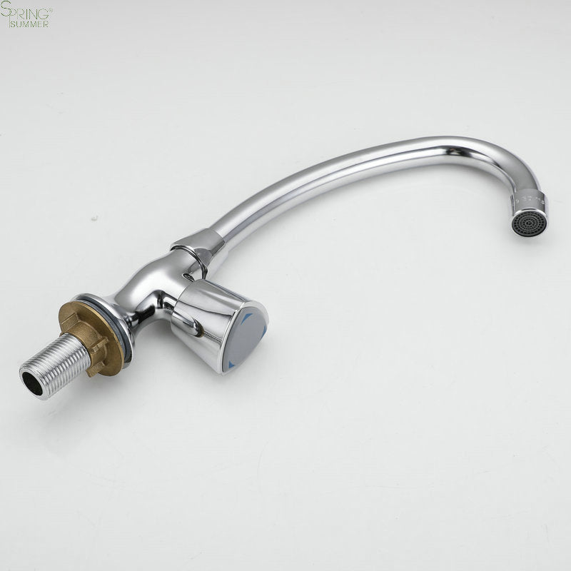 Robinet d'eau froide avec bec rotatif, chromé, AR003