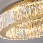Lustre LED avec télécommande et cristal VERTUS 18W, 30cm, Cercle, Lumière Froide/Chaude/Neutre, Dimmable, Or