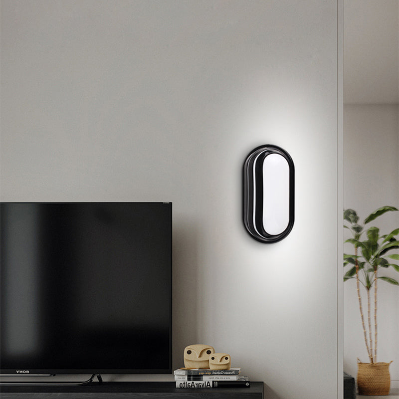 Applique murale extérieure LED AX322/270BK, 24W, Lumière chaude 3000k, IP65, Noir et Blanc