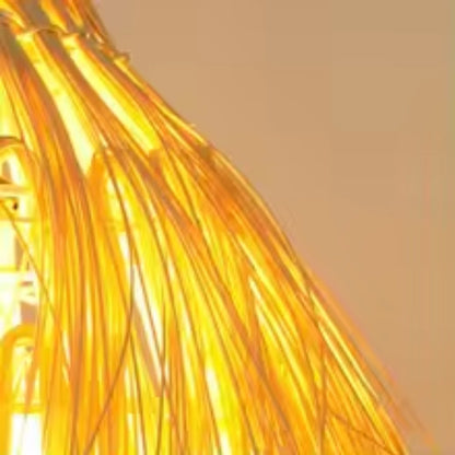 Lustre Vintage en Paille LV810, 1xE27, Rustique, 150cm, Noir