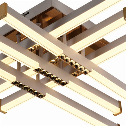 Lustre LED avec télécommande LT178/6WH, 84W, 6 éléments, lumière froide/chaude/neutre, variable, blanc