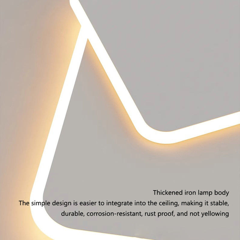 Lustre LED avec télécommande FUTURA LUMINA 66W, 2 Carrés, Lumière Froide/Chaude/Neutre, Dimmable, Blanc