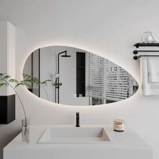 Miroir LED ovale, antibuée, 80x50cm, Z012 Basic Touch Mirrors Korman E Default Title Alessandro Design