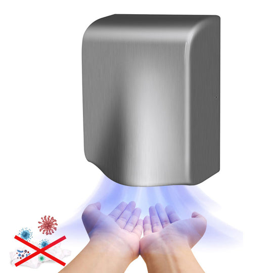 Sèche-mains avec capteur, 1200 W, acier inoxydable, FL3009NX Titre par défaut Alessandro Design