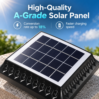 Lampe Solaire LED pour Poteau Extérieur KATTAKURGAN, 8W, Lumière Chaude/Froide/Neutre + RVB, Forme Carrée, Aluminium, Noir, Intensité Variable