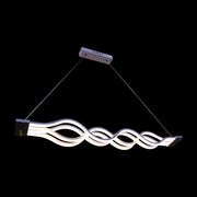 Lustre LED suspendu avec télécommande WAVE 89W, Linéaire, Lumière Froide/Chaude/Neutre, Dimmable, Blanc, Hauteur Réglable