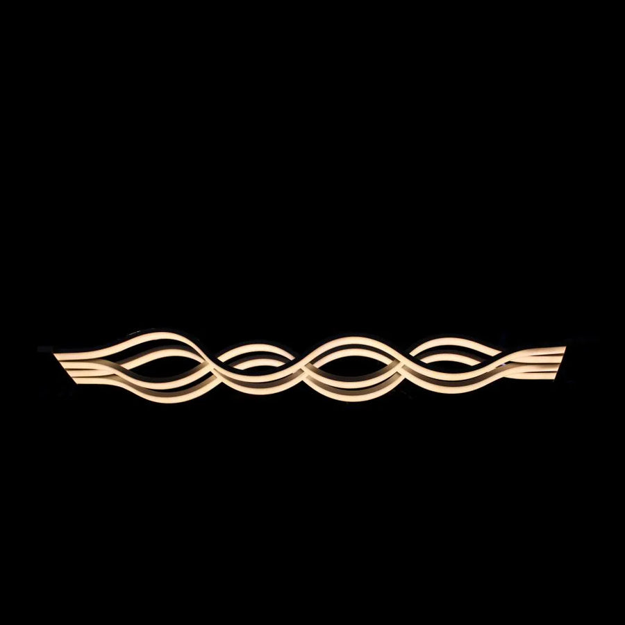 Lustre LED suspendu avec télécommande WAVE 89W, Linéaire, Lumière Froide/Chaude/Neutre, Dimmable, Blanc, Hauteur Réglable