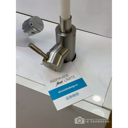 Robinet avec tuyau flexible, acier inoxydable SUS304, satiné et blanc, CF025WH