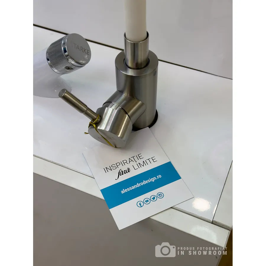 Robinet avec tuyau flexible, acier inoxydable SUS304, satiné et blanc, CF025WH