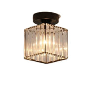 Lustre Georgiana LC111BK, 1xE27, diamètre 12 cm, hauteur 17 cm, IP20, noir, cristal, fer, ampoules non incluses