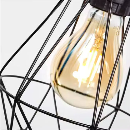 Lustre avec abat-jour, GRACIE, LC365/3BK, Diamant, 3XE14, Noir