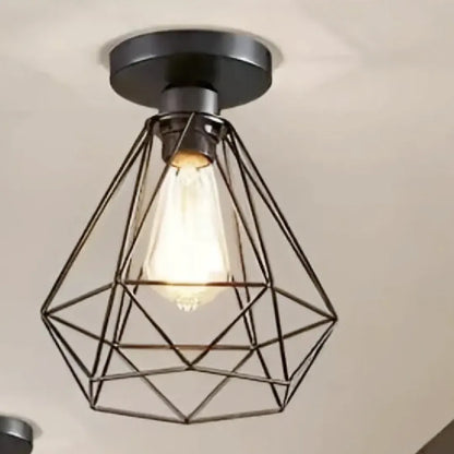 Lustre avec abat-jour, GRACIE, Diamant, 1XE27, Noir