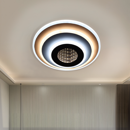 Lustre LED NEXA ROTUND 3D 38W, Lumière Froide/Chaude/Neutre, Blanc