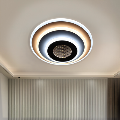Lustre LED NEXA ROTUND 3D 38W, Lumière Froide/Chaude/Neutre, Blanc