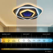 Lustre LED 3D NEXA 39W, diamètre 23cm, lumière froide/chaude/neutre, blanc