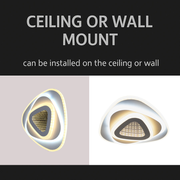 Lustre LED NEXA Triangle 3D 36W, Blanc, Lumière Froid/Chaude/Neutre