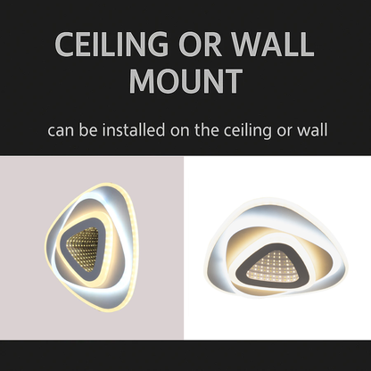 Lustre LED NEXA Triangle 3D 36W, Blanc, Lumière Froid/Chaude/Neutre