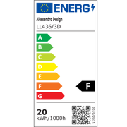 Lustre LED 3D NEXA, 20W, diamètre 24cm, lumière froide/chaude/neutre, blanc