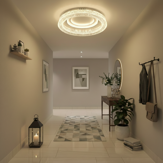 WON Noble Lustre LED, 67 W, diamètre 30 cm, lumière chaude/neutre/froide, blanc