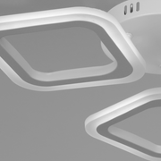 Lustre LED ERIKA 20W, 3 carrés, lumière neutre 4000k, blanc, métal et acrylique