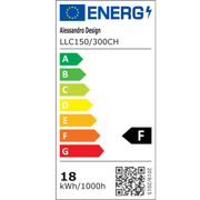 Lustre LED avec télécommande et cristal VERTUS 18W, 30cm, Cercle, Lumière Froide/Chaude/Neutre, Dimmable, Chrome