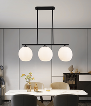 Lustre suspendu LM520/3BK, 3XE27, 59*20*25, Noir, Blanc, Fer, Plexiglas