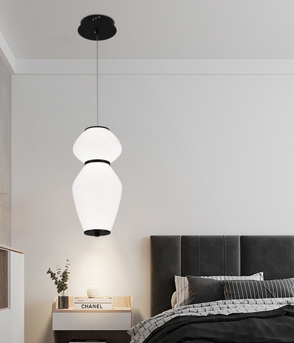 Lustre suspendu LT022/2WH, 2xE27, diamètre 40,5 cm, hauteur 16,5 cm, IP20, blanc, plexiglas, fer, ampoules non incluses